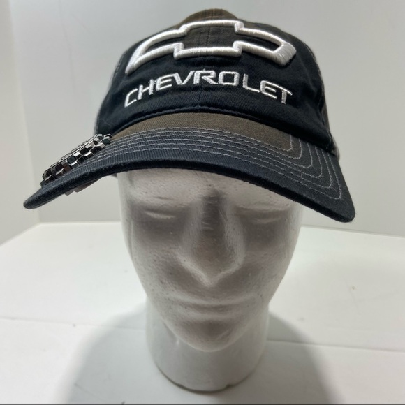 GM Chevrolet Cap Hat Embroidered Black Faded Logo W/ Bottle Cap NWT Trucker - Picture 2 of 11